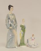 Royal Doulton lady figures to include Boudoir HN2542 (seconds), Lorna HN2311 and Ninette HN3216. (H: