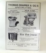 Large Enamel 'Thomas Crapper & Co.'s' advertising sign. (H: 70cm x L: 50cm)