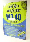 Large Enamel 'WD-40' advertising sign. (H: 70cm x L: 50cm)