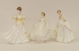 Royal Doulton lady figures to include Kathleen HN3609, Nancy HN2955 and Carol HN2961, all