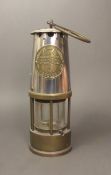 A steel and brass Type 6 Eccles miners lamp.
