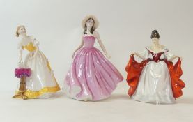 Royal Doulton Lady Figurines to include:- Sara HN2265, Happy Birthday HN3095, Georgina HN4237.