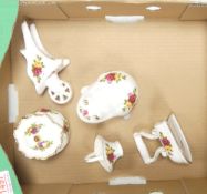 Royal Albert Old Country Roses Dorothy Box, together with similar patterned lidded Pot, Frog