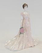 Coalport Lady Figurine The Modern Bride Collection 'Paris', no:-0803. H:-24cm, complete with box and