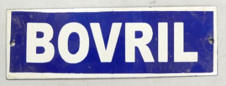 Enamel 'Bovril' advertising sign. (H: 10cm x L: 30.5cm)