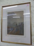 NELSON WRIGHT (1880 - 1930) Watercolour of 'North Wales 1927' framed and signed lower right in