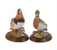 Country Artists Hand Crafted to include:- Mallard model no:-00936 together with A Male Mandarin