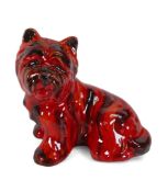 Anita Harris Flambe 'Westie Dog' Figure, Gold signed, Height 20cm.