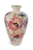 Moorcroft 'Paix' Vase 72/9, Trial 12-9-23, Designer Emma Bossons FRSA, RRP £625, Height 23cm.