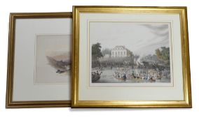 Framed David Roberts lithograph 'Ruins of Semua', dated March 16th, 1839, together with framed