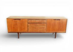 A.H. Mcintosh of Kircaldy Teak Sideboard 'Dunbar' Model , 213cm wide, 46cm deep, 76cm high.