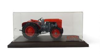 Country Artists Same 360C DT tractor, with display case. (H: 14cm x L: 30cm)