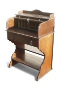 An Edwardian oak roll top desk, H110cm x W76cm x D46cm. COURIER OR COLLECTION ONLY