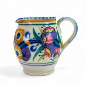 Poole jug with floral decoration, c1930's, height 9.75cm.