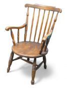 19th century Elm Windsor arm chair. COURIER OR COLLECTION ONLY.