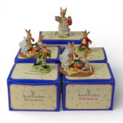 Royal Doulton Bunnykins resin characters figures to include:- Two Susan and Harry 'Minding the