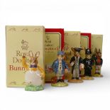 Royal Doulton Bunnykins Character Figures School Boy DB66, Easter Greetings DB149, School Teacher