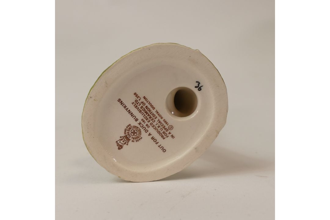 Royal Doulton Bunnykins Character Figure Out for A Duck DB160 for UKI Ceramics, complete with - Image 4 of 4