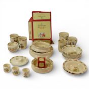 Royal Doulton Bunnykins selection to include:- Soup bowls, dessert bowls, beaker, mugs, egg cups,
