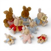 Bunnykins Plush Toy selection of Characters mixed sizes and colours, all with tags (8)