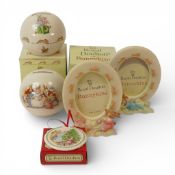 Royal Bunnykins selection to include:- Sphere Shaped Money Boxes, Christmas Disc Decoration, resin