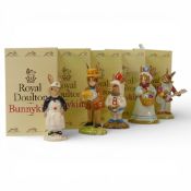 Royal Doulton Bunnykins Characters presents:- Nurse DB74, Mr Bunnybeat DB16, Rocket Man DB20, Mr