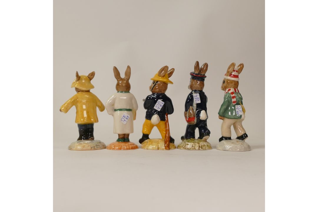 Royal Doulton Bunnykins Character Figures to include:- Rainy Day DB147, Bath Time DB148, Fireman - Image 3 of 4