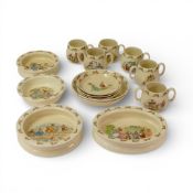 Royal Doulton Bunnykins selection to include:- Nursery bowls round and oval, soup bowls, double