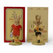 Royal Doulton Bunnykins Characters to include:- Footballer DB119 & Footballer DB120. Exclusively