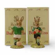 Royal Doulton Bunnykins Characters to include:- Footballer DB116 & Footballer DB117. Exclusively