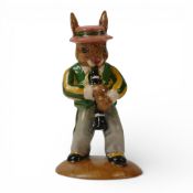Royal Doulton Bunnykins prototype colourway figure Saxaphone Player, with not for resale backstamp.