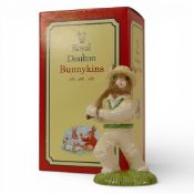 Royal Doulton Bunnykins Cricket Character Out For A Duck DB160, Exclusively produced for UKI,
