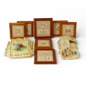Royal Doulton Bunnykins selection to include:- Seven Framed and mounted behind glass illustrations