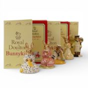 Royal Doulton Bunnykins Characters presents:- Polly DB71, Lollipop Man DB65, Bridesmaid DB173, Susan