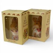Royal Doulton Bunnykins characters 'Soft Toy in a Mug presented in original display boxes (2)