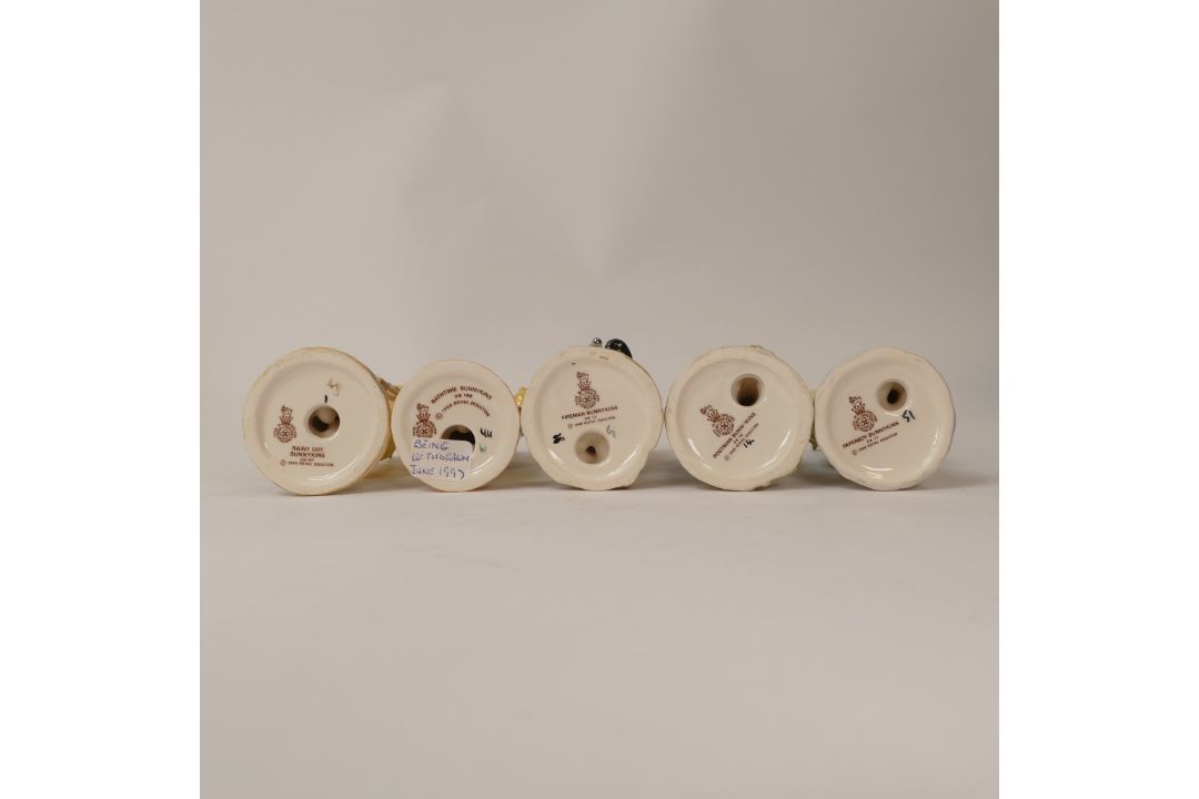 Royal Doulton Bunnykins Character Figures to include:- Rainy Day DB147, Bath Time DB148, Fireman - Image 4 of 4