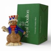 Royal Doulton Bunnykins character teapot U.S.A. President D6996. H:- 20cm complete with original box