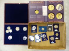 Collection of carded Change Checker and Westminster commemorative coins together with similar