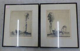 Ernest Herbert Whydale (1886-1952), Working horses, a pair, each signed in pencil in the margin,