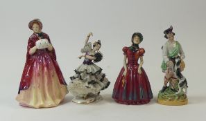 A collection of lady figures to include Alka Kunst Carmen depicting a Flamenco dancer, Staffordshire