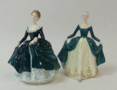 Royal Doulton lady figures to include Regal Lady HN2709 and Janine HN2461. (H: 20cm) (2)