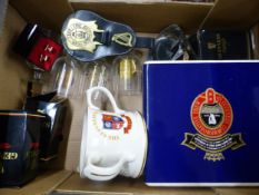 A collection of Guinness branded items to include glasses, boxed glasses, cased pair of cufflinks,