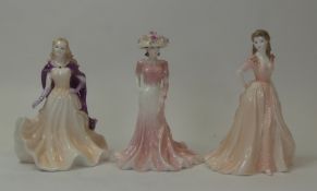 Coalport lady figures, Ladies of Fashion, to include Jacqueline, Liz and Vivian. (H: 22cm) (3)