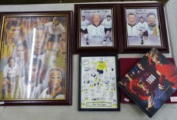 Football interest: four framed Port Vale prints, together with a sleeved copy of '1966 The 50th