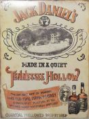 Medium size tin 'Jack Daniel's' advertising sign. (H: 40cm x L: 30cm)