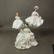 Royal Doulton lady figures, Sunday Best HN2698 (1st), Heather HN2956 (1st) and seconds figure My
