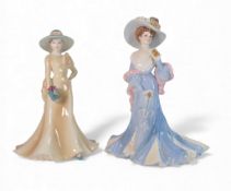 Coalport Lady Figurines to include:- 'Helen', High Society Collection 'Lady Sara' (handle of