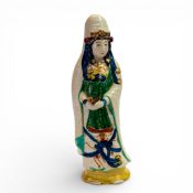 Japanese Kutani figure Kannon, Meiji period (1868-1912), h.30cm, a/f.