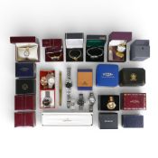 A collection of Ladies & gents watches including Accurist, Rotary, Geneva, pocket watch etc some