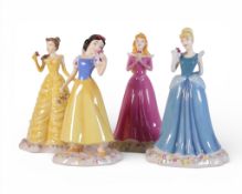 Royal Doulton Disney Princesses figurines to include Cinderella DP1, Sleeping Beauty DP2, Belle